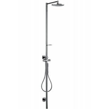 Axor - Starck Shower Column with Thermostatic Mixer & 240 1 Jet Plate Overhead Shower Chrome
