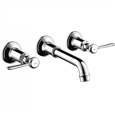 AXOR Montreux 3-hole basin mixer for concealed installation wall-mounted with spout 165 - 225 mm and lever handles