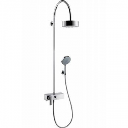 AXOR Citterio Showerpipe with single lever mixer and overhead shower 180 1jet
