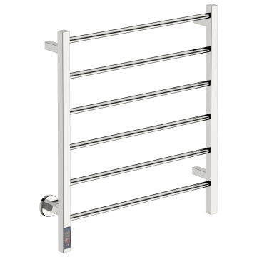 Bathroom Butler - Contour Wide Heated Towel Rail 6 Bar Polished Stainless Steel