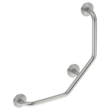 Bathroom Butler - Dog Leg 3 Support Grab Rail 604x106x604mm Brushed Stainless Steel