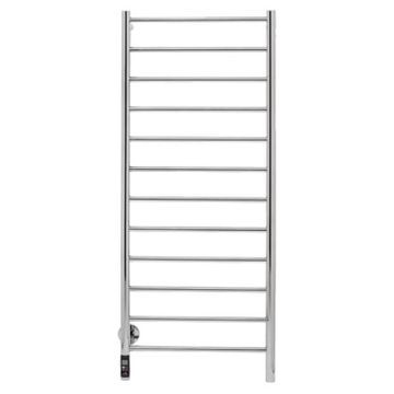 Bathroom Butler - Natural Straight Heated Towel Rail 12 Bar TDC Polished Stainless Steel