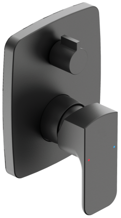 LIQUIDRed VALOUR (2212) Shower Mixer Concealed wDivert Single Lever -MBLK