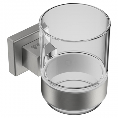 BB 8532 Glass Tumbler + Holder -BRSH