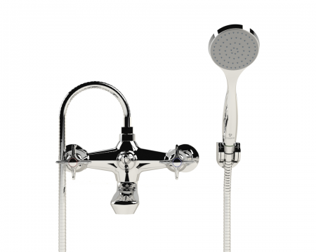 Cobra Star Heavy Pattern Bath Diverter mixer Wall Type 20mm Chrome Plated