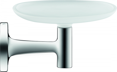 Duravit Soap dish Starck T, chrome incl. white frosted glass