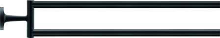 Duravit Towel holder Starck T , two swivelling arms, black matt