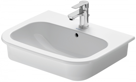 Duravit D-Code Vanity basin 54 cm white drop in model,w.of,w.tp,1 th