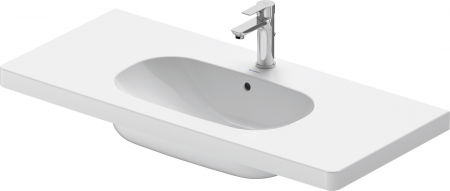 Furniture washbasin 105 cm D-Code white, with of, with tp, 1 th