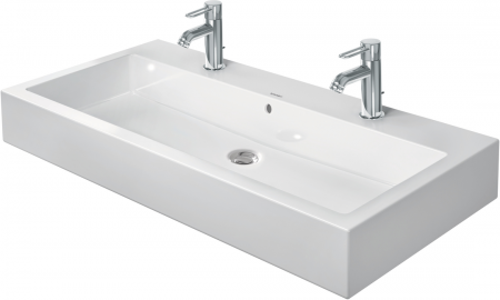 Washbasin 100 cm Vero white with of, wit