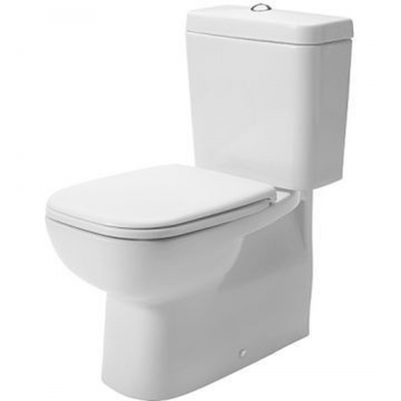 Toilet close-coupled 65 cm D-Code white,
