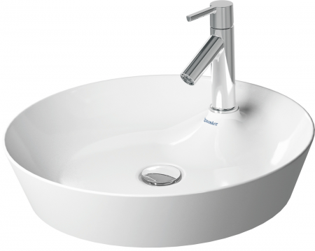 Duravit Washbowl round ø 480mm Cape Cod white, w.tap dome, w/o OF, 1 TH