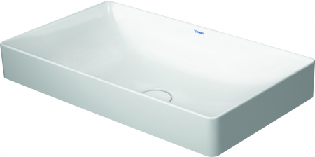 Duravit Washbowl 600 mm DuraSquare, white w/o OF, w/o Tap, ground