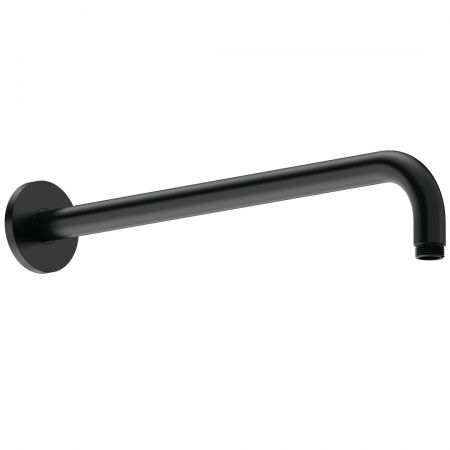 Duravit Shower Arm L352mm Curved Round Escutcheon - Black Matt Finish