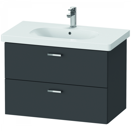 Duravit XBase Vanity Unit wall-mounted, 2 drawers 560x800x458mm, graphite matt