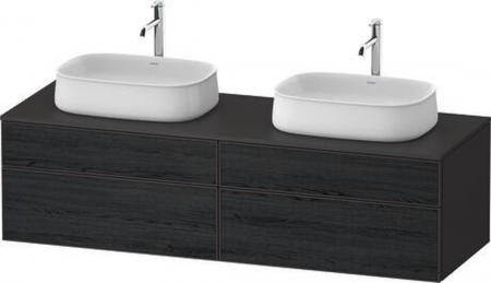 Duravit Zencha vu,wm,2 drawers,2 p.-o.comp. 442x1600x550mm,black/graph. superm.