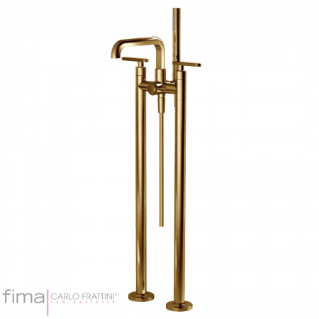 Fima Park Lane Bath Mixer Freestanding Incl Handshower Os - Brushed Gold