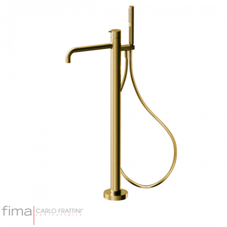 Fima Snap Bath Mixer Freestanding Incl Handshower Brushed Champagne