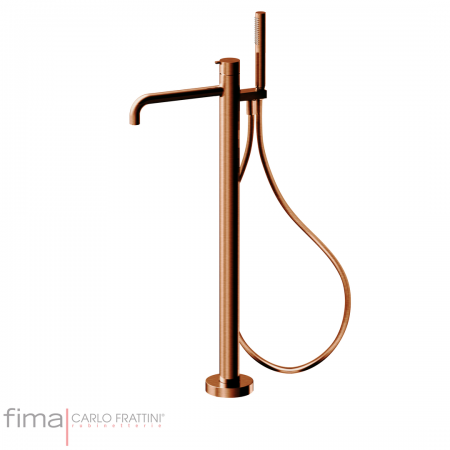 Fima Snap Bath Mixer Freestanding Incl Handshower Brushed Amber Bronze