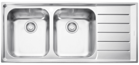 Franke Neptune Nex621 Rhd With 90mm Wastes Stainless Steel 1160x510