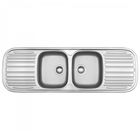 Franke Quinline Qlx622 With 90mm Wastes Stainless Steel 1500x500