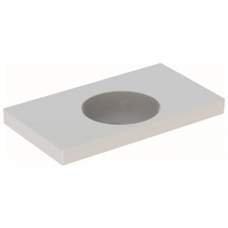 Geberit Preciosa II washbasin with shelf surface: 90x50cm, Tap hole=without, Overflow=without, white