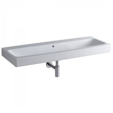 Geberit iCon washbasin: 120x48.5cm, Tap hole=without, Overflow=visible, white