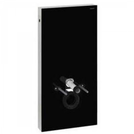 Geberit Monolith sanitary module for floor-standing WC, 101 cm: black / glass