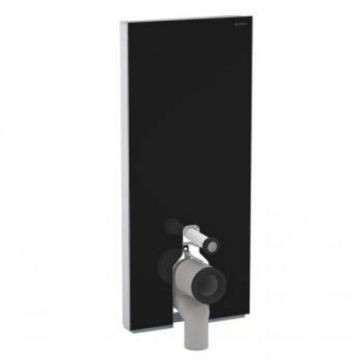 Geberit Monolith Plus sanitary module for floor-standing WC, 101 cm: black / glass
