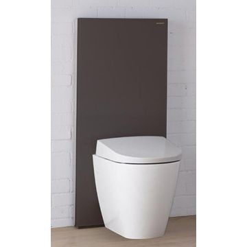Geberit Monolith Plus sanitary module for wall-hung WC, 101 cm: umber / glass