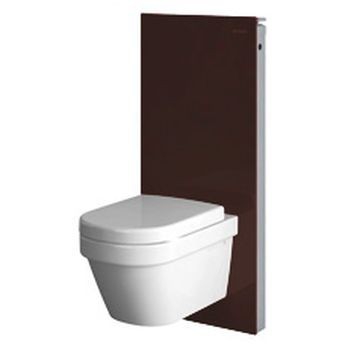 Geberit Monolith Plus sanitary module for wall-hung WC, 114 cm: umber / glass
