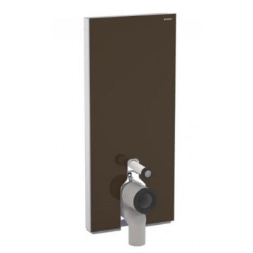 Geberit Monolith Plus sanitary module for floor-standing WC, 114 cm: umber / glass