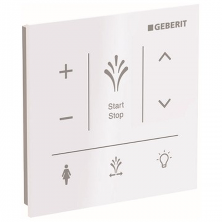 Wall-mounted control panel for Geberit AquaClean Sela: white / glass