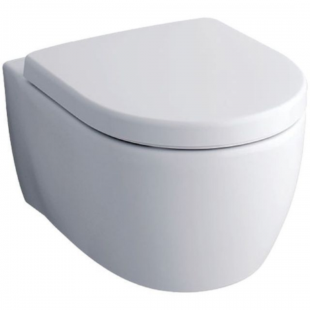 Geberit iCon wall-hung WC, washdown, shrouded, Rimfree: T=53cm, white