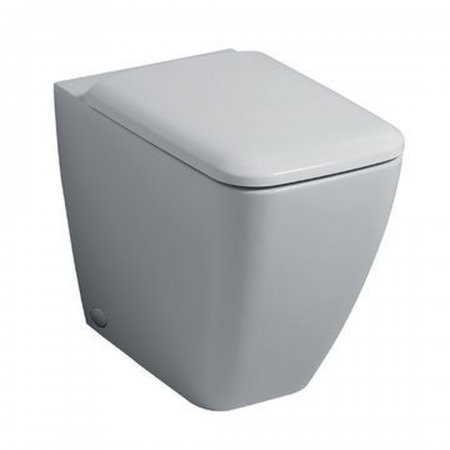 Geberit iCon Square floor-standing WC, washdown, back-to-wall, shrouded, Rimfree: T=56cm, white