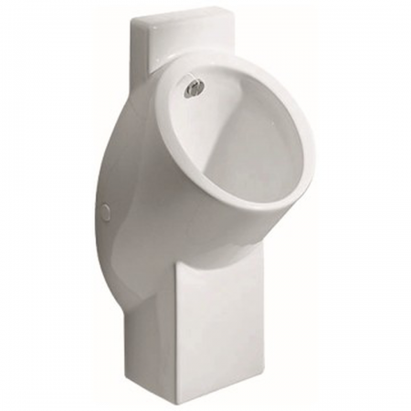 Geberit urinal Centaurus, hybrid operation, inlet from the rear, outlet to the rear or downwards: T=32.5cm, Outlet=to the rear or downwards, Inlet=rear, white / KeraTect