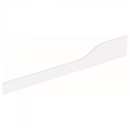 Geberit Bambini decorative cover, front, for play and washspace, for four washbasin taps, lower basin on the left: white alpine