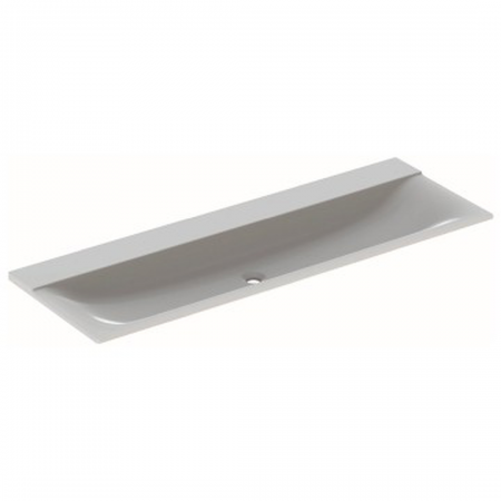 Geberit Xeno² vanity basin: 140x48cm, Tap hole=without, Overflow=without, white / matt