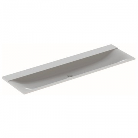 Geberit Xeno² vanity basin: 160x48cm, Tap hole=without, Overflow=without, white / matt