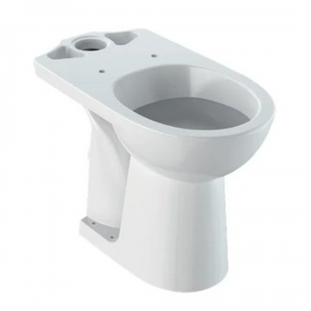 Geberit Selnova Comfort floor-standing WC for close-coupled exposed cistern, washdown, horizontal outlet, raised: white