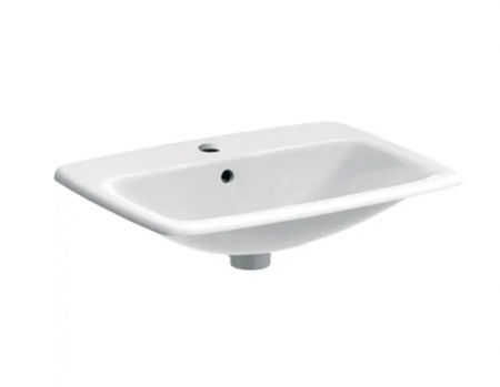 Geberit Selnova Square countertop washbasin: B=60cm, white