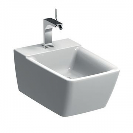 Geberit Xeno² wall-hung bidet, shrouded: T=54cm, Overflow=without, white / KeraTect