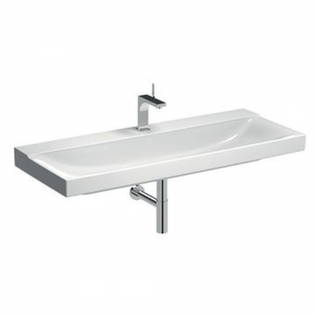 Geberit Xeno² washbasin: 120x48cm, Tap hole=central, Overflow=without, white / KeraTect
