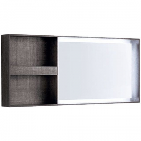 Geberit Citterio illuminated mirror, lateral storage shelf: B=133.4cm, H=58.4cm