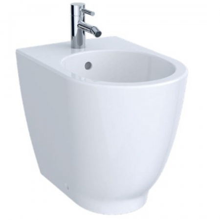 Geberit Acanto floor-standing bidet, back-to-wall, shrouded: T=51cm, Overflow=visible, white