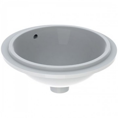 Geberit VariForm under-countertop washbasin, round: D=39cm, Overflow=visible, white