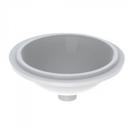 Geberit VariForm under-countertop washbasin, round: D=39cm, Overflow=without, white