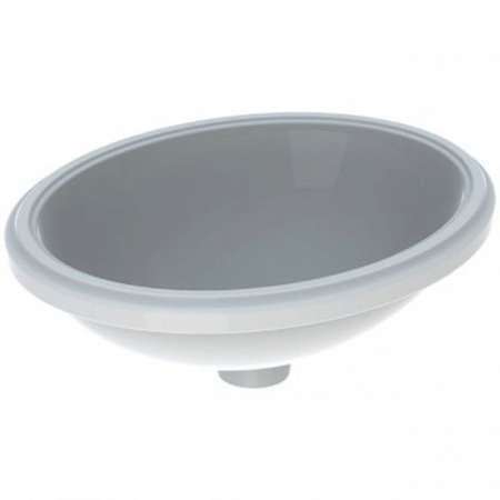 Geberit VariForm under-countertop washbasin, oval: B1=42cm, T=42cm, Overflow=without, white