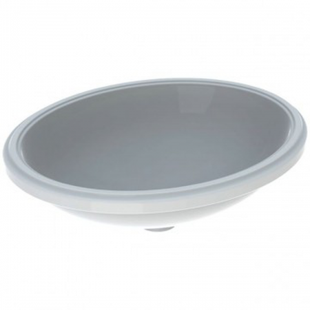 Geberit VariForm under-countertop washbasin, oval: B1=50cm, T=46cm, Overflow=without, white