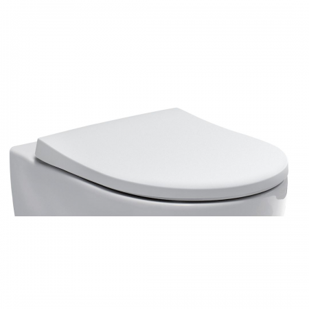 Geberit iCon WC seat, slim design: Soft-closing mechanism =yes, Quick-release hinges=no, Fastening=from above, white